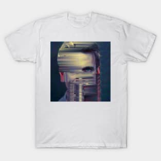 No Face - Creepy Glitch Art T-Shirt